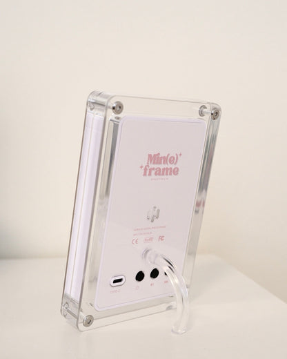 The back of Min(e) Frame with stand